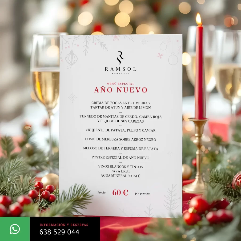 Menu especial de Año Nuevo